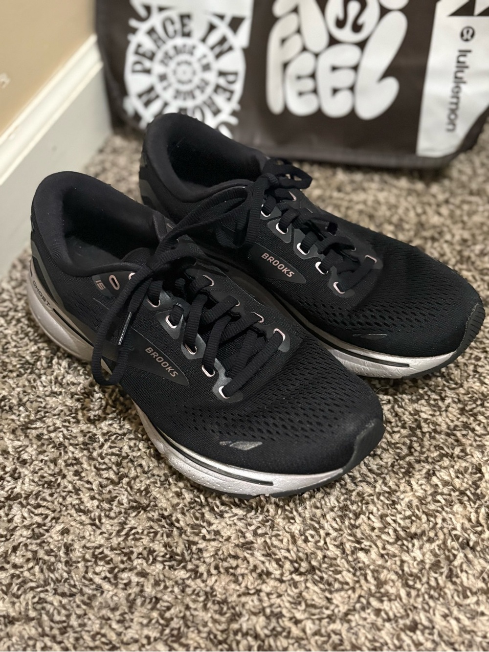 Brooks Women’s Black Athletic Running Shoes with Silver Accents